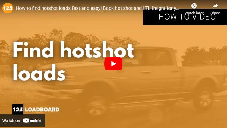 How to Find Hotshot Loads  